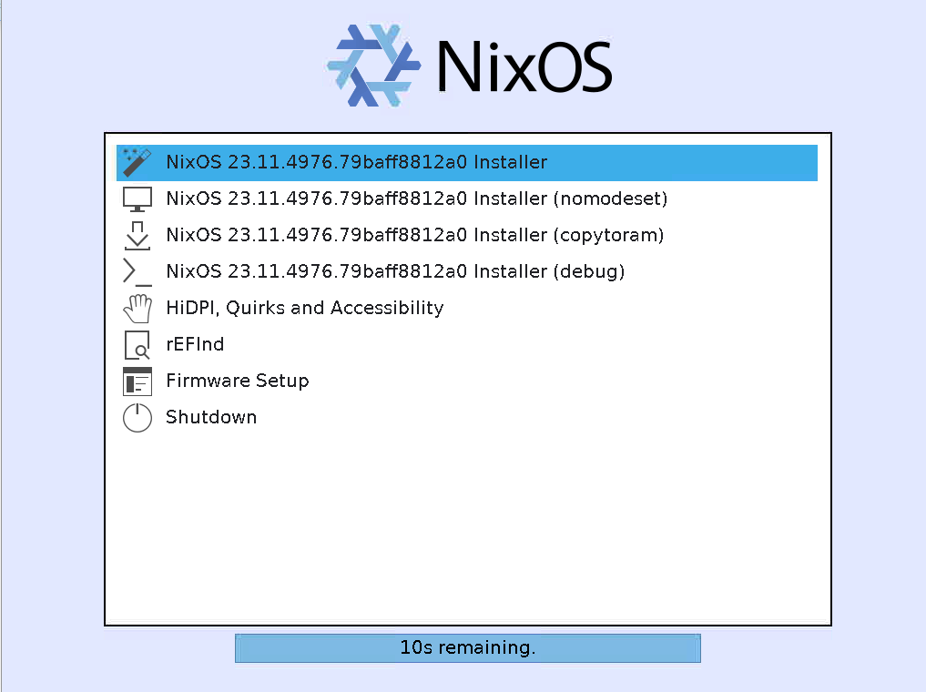 NixOS installer