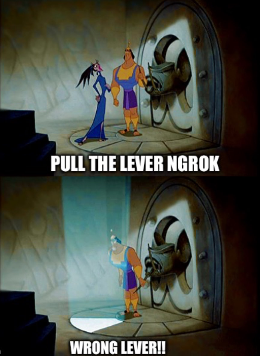 pull the lever, ngrok