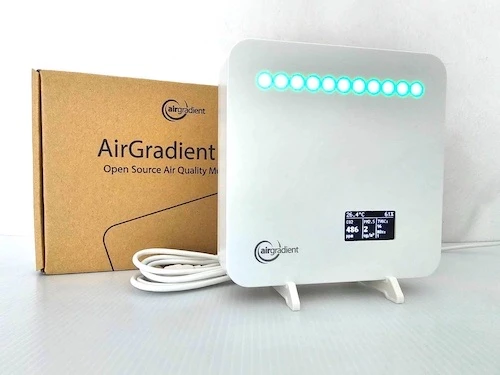 photo of an airgradient one air sensor